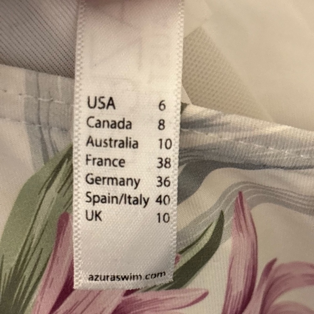Azura Australia One Piece Swimsuit Floral Tropical spring swimsuit - Picture 7 of 8
